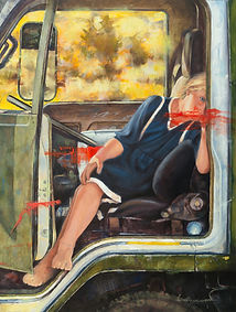 Terry Houseworth | recharging her batteries, Oil, UNITED STATES OF AMERICA