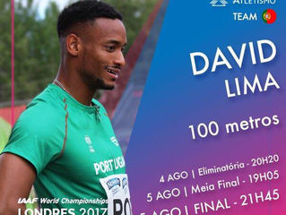 David Lima nas Heats de Londres, 6ªFeira às 20.20, à procura de entrar nos 24 Semifinalistas dos 100