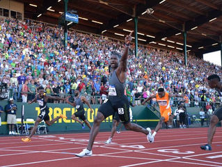 9.80 Gatlin, 9.84 Bromell, 9.98 Bracy, 10.00 +1.6 Rodgers, os 4 mosqueteiros para os 4X100 do Rio, a