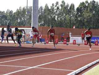 10.21 +1.4 Lima Lima, 10.39 +0.7 Yazaldes,10.51+0.2 Zé Pedro Lopes