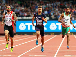 David Lima para ganhar a Tortu e Iizuka na 1ª meia final dos 200 de Londres, 20.55 h.!