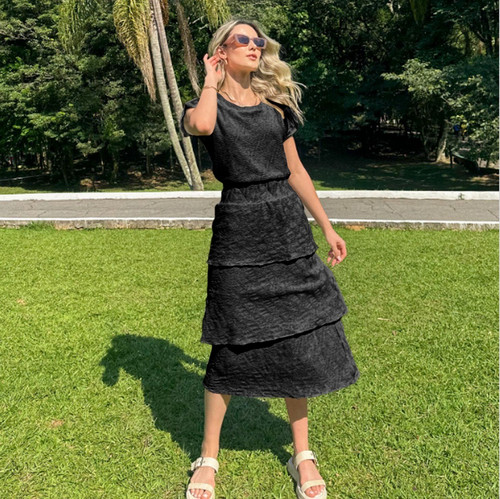 Saia Serena Cru Ateliê Dondoca