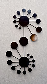 crop circle artwork made into metal wall art for interior or exterior decor