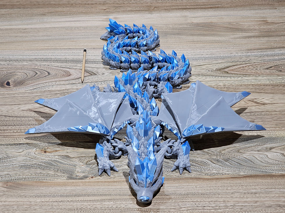 Crystal Wolf Dragon, 4ft 2in Long