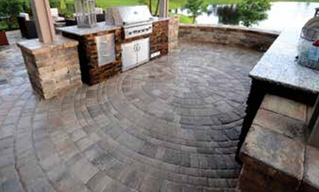 Circle Pattern in Cream - Beige - Charcoal