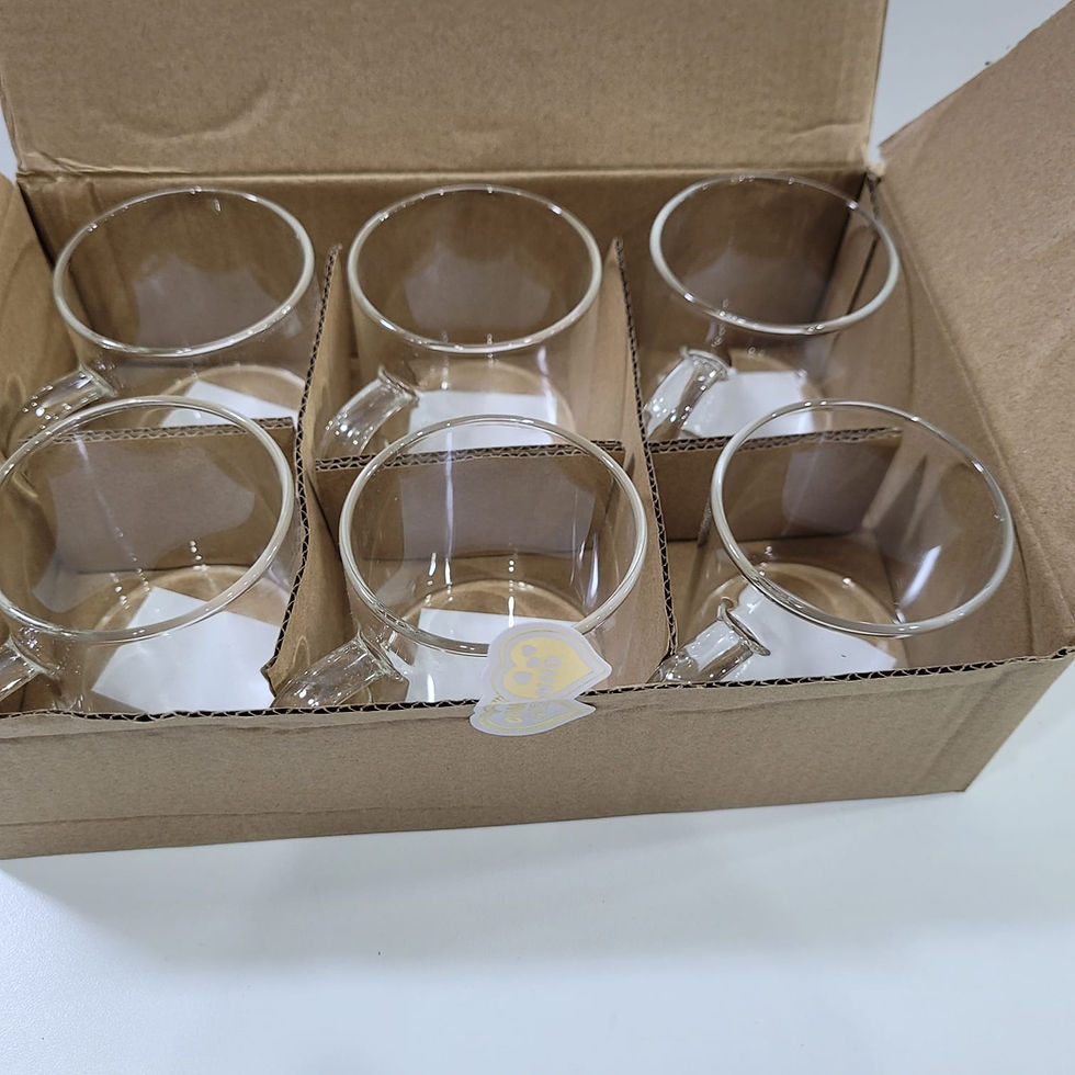 Miniatura: Jogo de Caneca de Vidro 130ml 6 peças