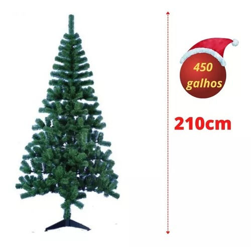 Miniatura: Árvore Pinheiro de Natal Verde 210cm 450 Galhos