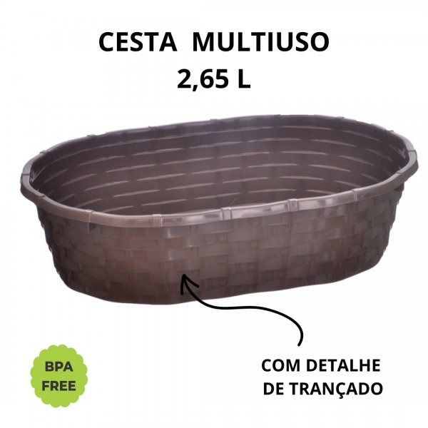 Miniatura: Cesta Plástica Multiuso 2,65 litros Santana