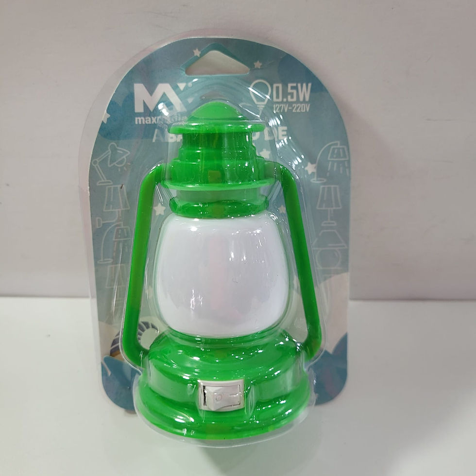 Miniatura: Luminária Abajur de Tomada Lampião 10cm Maxmidia