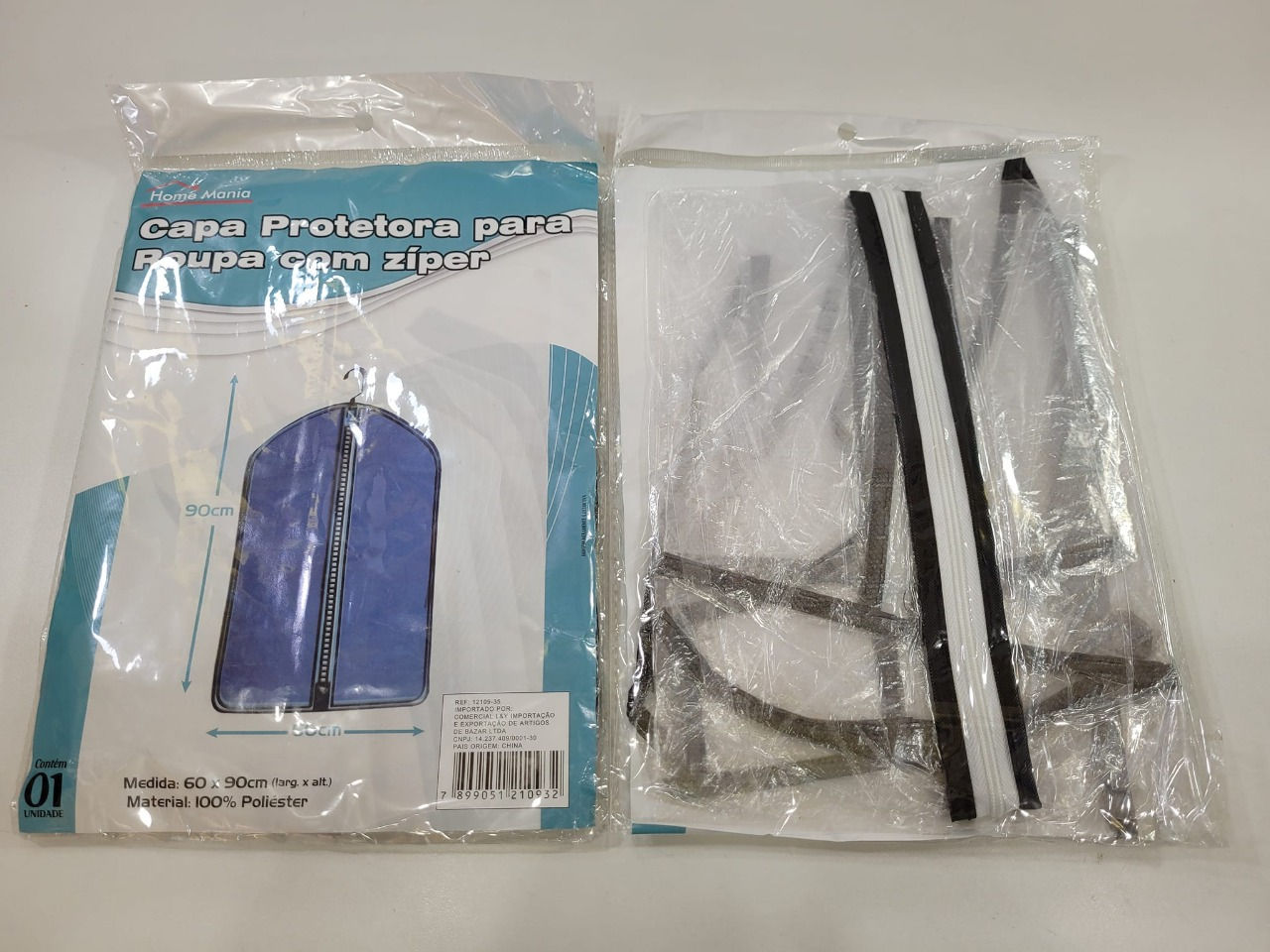 Capa Protetora Roupa com Zíper