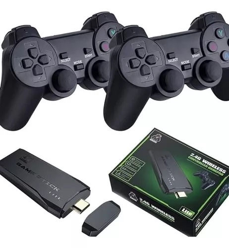 Miniatura: Video game Stick 10mil jogos Retrô 2 Controles Sem Fio Console Original Portátil