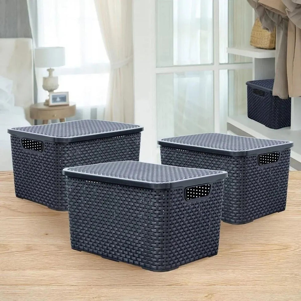 Miniatura: Caixa Organizadora 40 Litros Empilhável Rattan