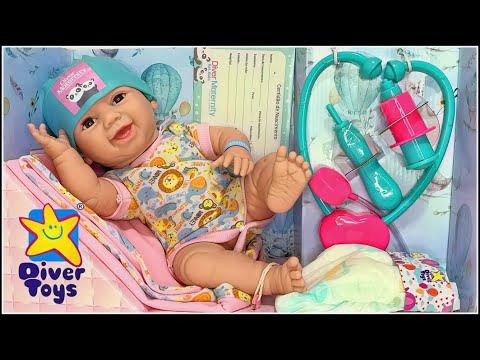 Miniatura: Boneca Bebê New Born Maternidade