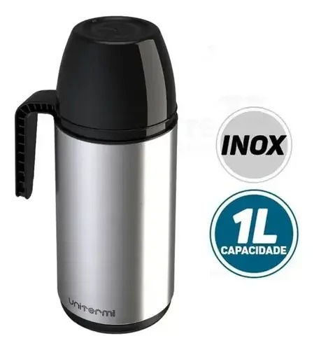 Miniatura: Garrafa Térmica Roma Inox 1 Litro Unitermi