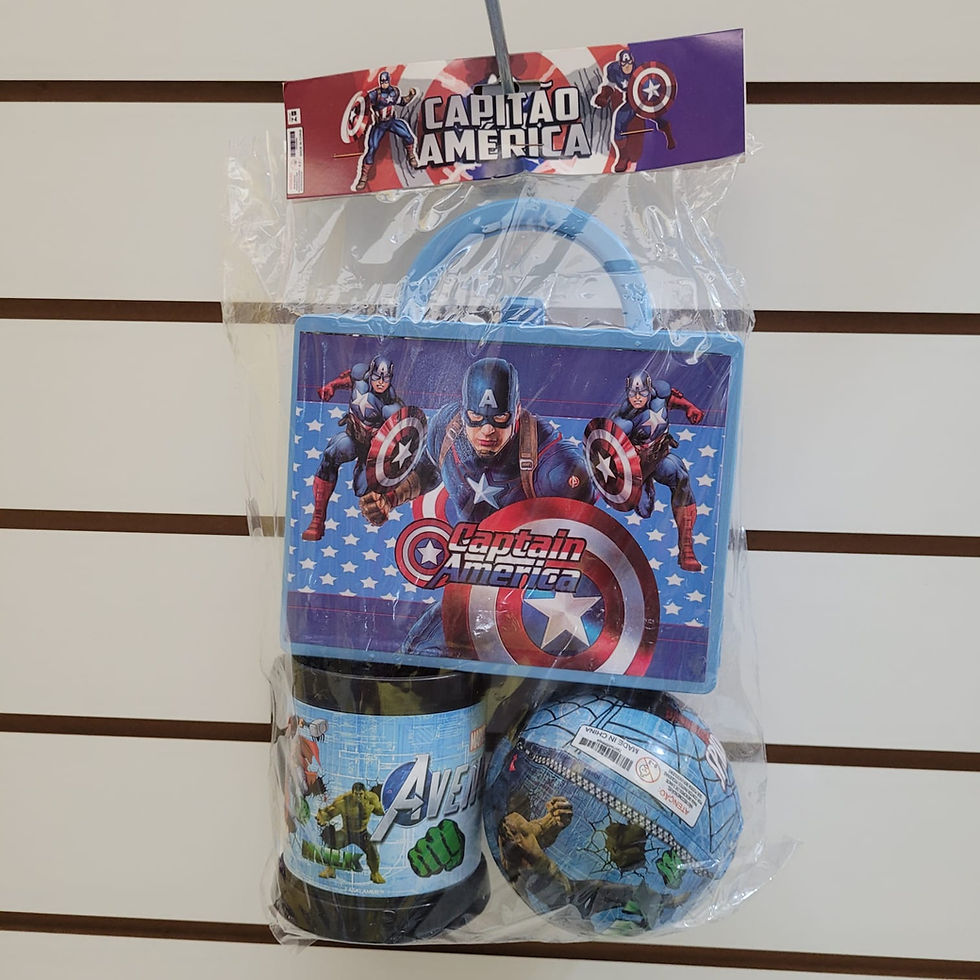Miniatura: Kit Infantil Personagens com Lancheira, Caneca e Bola