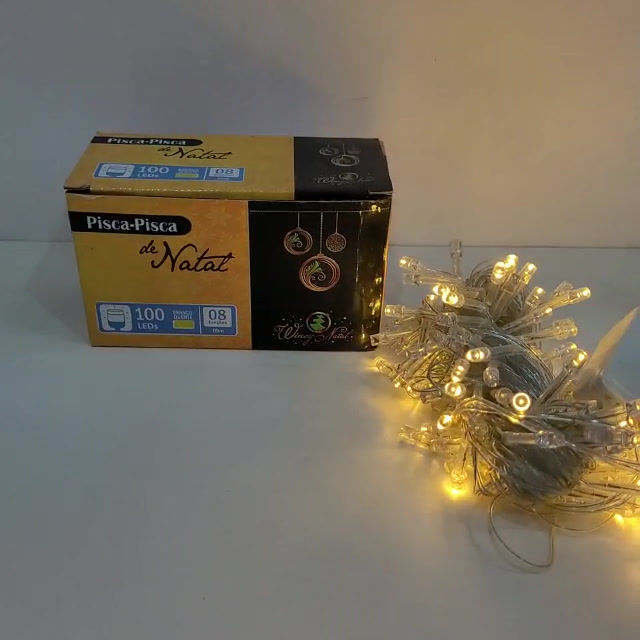 Miniatura: Pisca 100 Leds Branco Quente 9 metros 8 funções