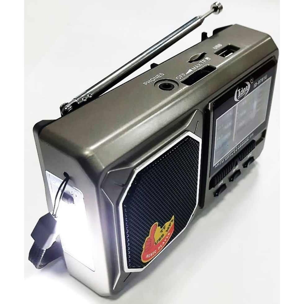 Miniatura: Rádio AM  FM Recarregável e a Pilha ID-9781U Idea