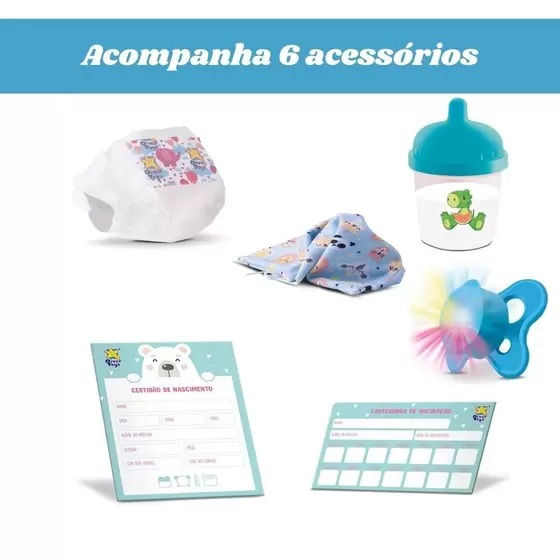 Miniatura: Boneco Diver New Born Premium - Menino com Cabelo Divertoys