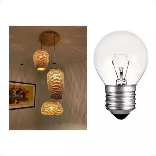 Miniatura: Lâmpada Bolinha Clara Transparente 15W 220V Kian