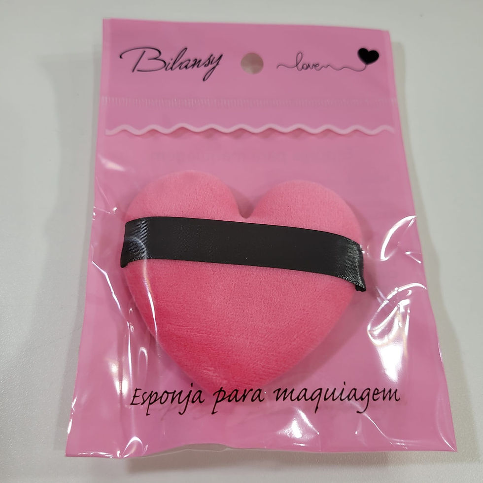 Miniatura: Esponja Puff Coração Veludo Para Maquiagem Bilansy