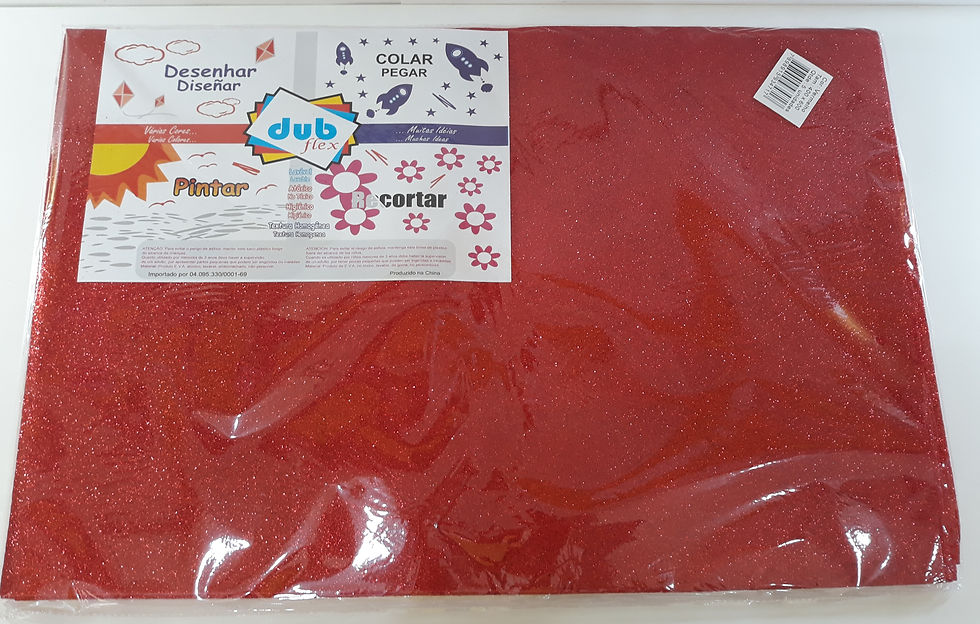 Miniatura: Folha de Eva com Glitter 40cm X 48cm