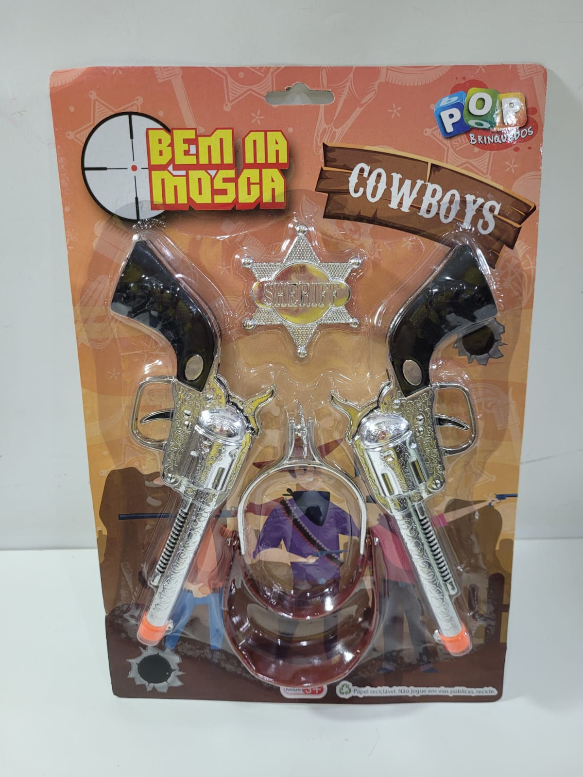 Kit Pistola Cowboy com Acessórios POP Brinquedos