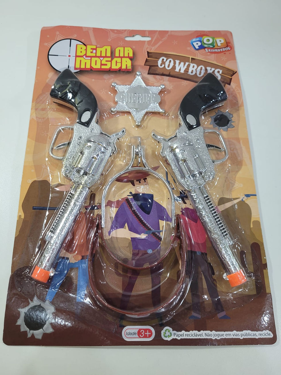 Miniatura: Kit Pistola Cowboy com Acessórios POP Brinquedos