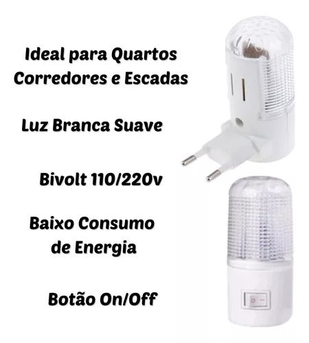 Miniatura: Luminária Fluorescente Abajur de Tomada Bivolt Wellmix
