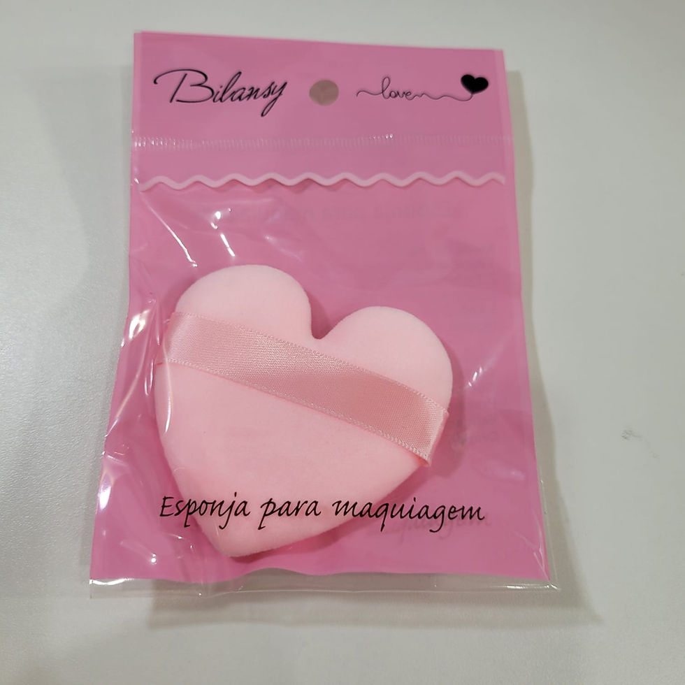 Miniatura: Esponja Puff Coração Veludo Para Maquiagem Bilansy