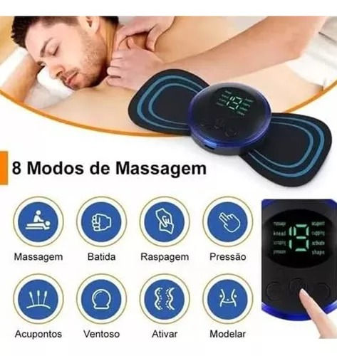 Miniatura: Mini Massageador Elétrico Portátil Recarregável