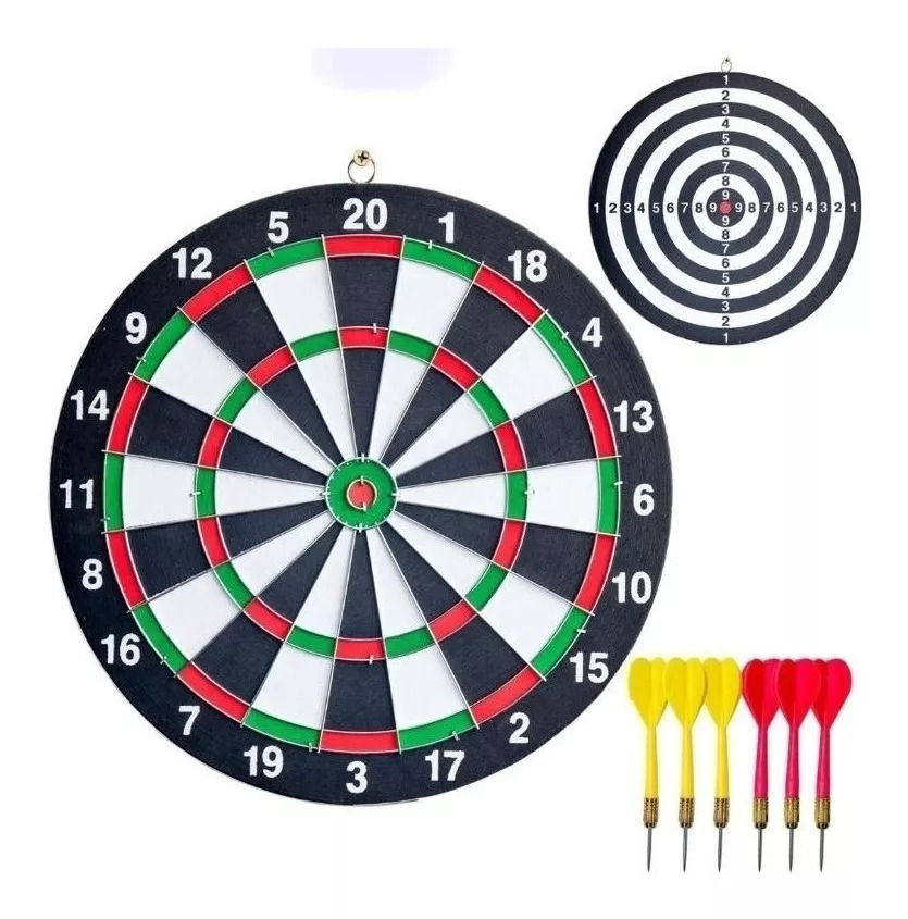 Miniatura: Jogo Tiro Ao Alvo Grande 29cm Kit 4 Dardos Profissional Western