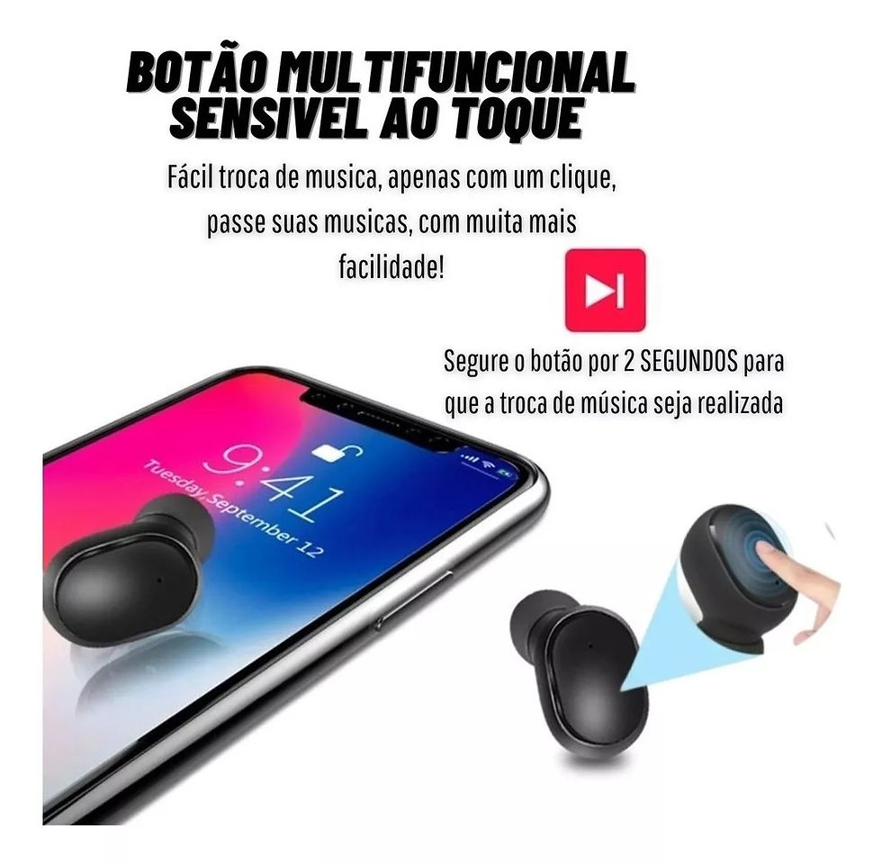 Miniatura: Fone De Ouvido Sem Fio Bluetooth 5.0 Par AirDotspro
