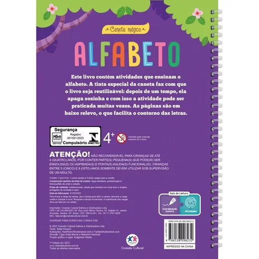 Miniatura: Livro Reutilizável com Caneta Mágica Alfabeto