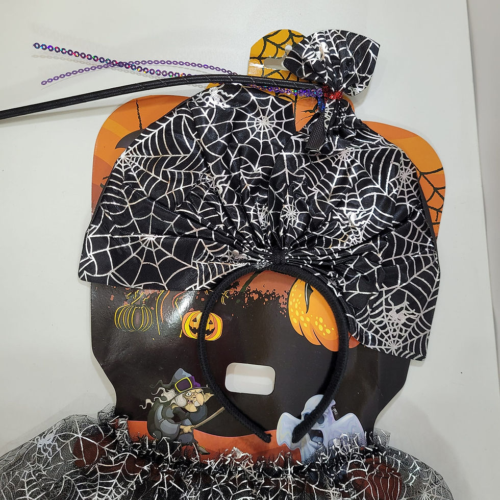 Miniatura: Fantasia Infantil Halloween Tiara, Saia e Varinha