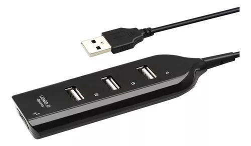 Miniatura: Hub Usb Multiplicador USB 4 Portas 2.0 Preto 1 Entrada 4 Saídas HA-03 Hmaston