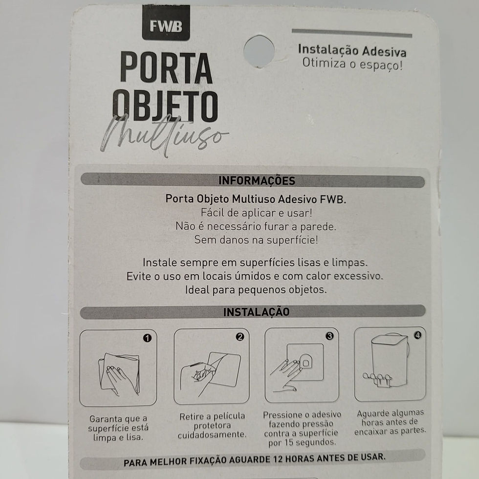 Miniatura: Porta Objeto Multiuso com Fixação Adesiva