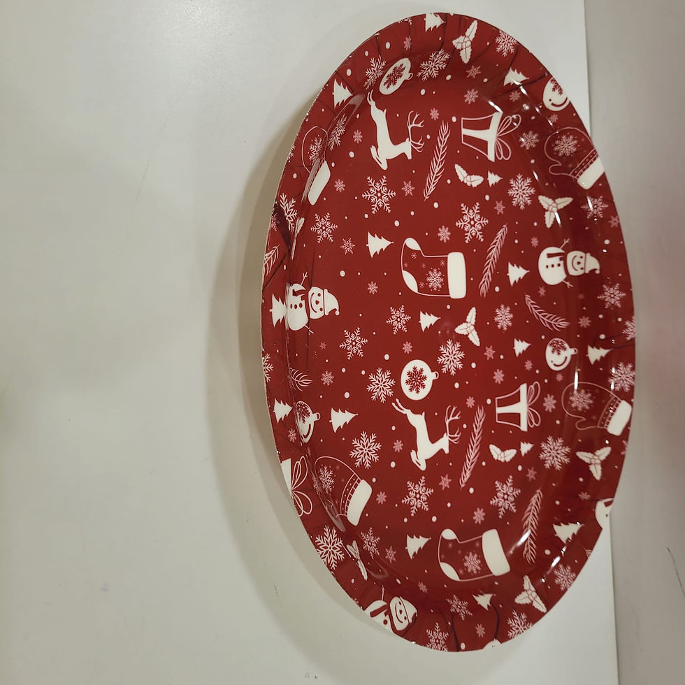 Miniatura: Bandeja Plástica Oval de Natal