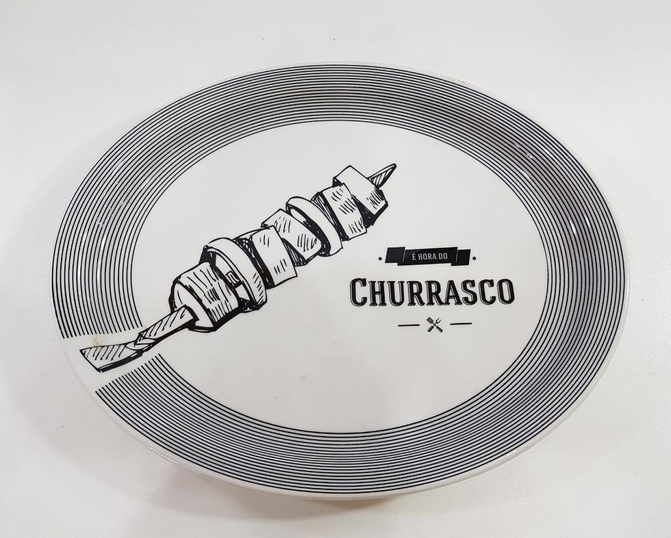 Miniatura: Conjunto Porcelana Decorada Churrasco