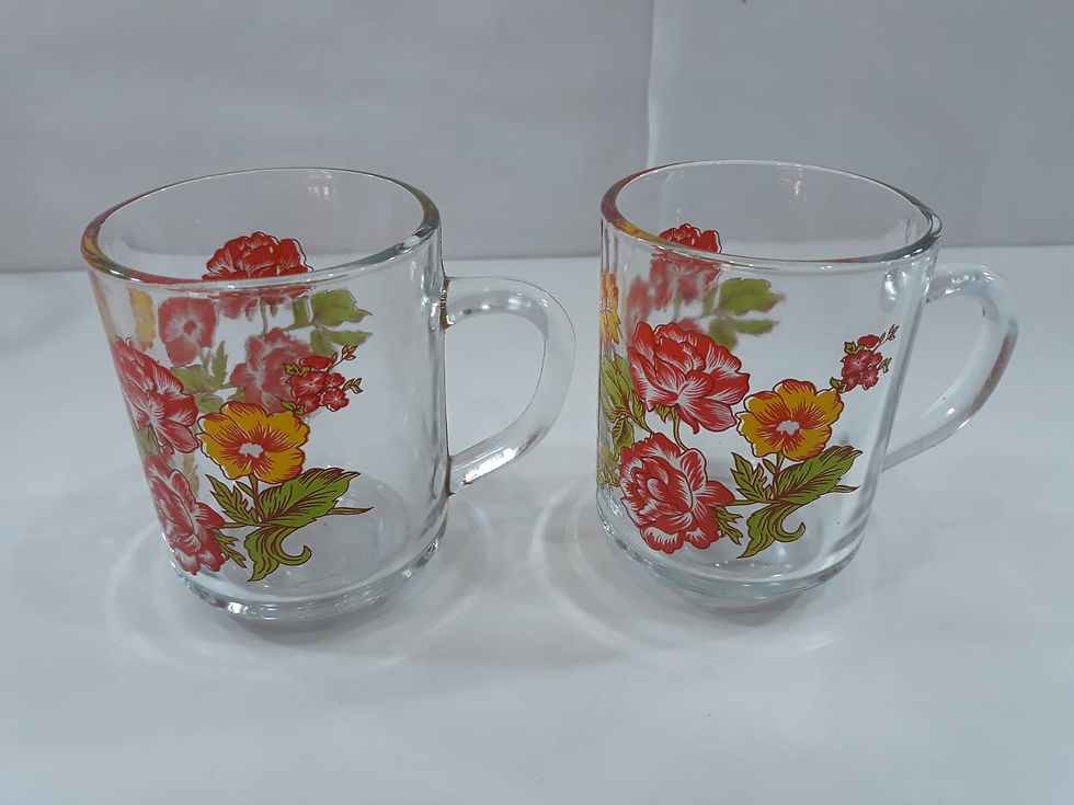 Miniatura: Xícara Caneca Decorada Vidro