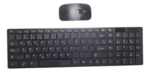 Miniatura: Kit Teclado E Mouse Wireless Sem Fio Ultra Slim com Membrana para Proteção