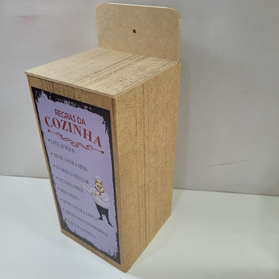 Miniatura: Puxa Saco MDF Decorativo 29cm X 12cm X 12cm