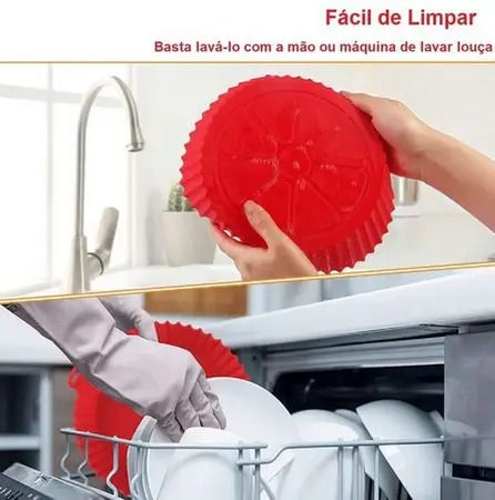 Miniatura: Forma de Silicone para Air Fryer 20cm X 16cm X 6cm Top Chef