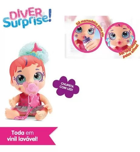 Miniatura: Boneca Diver Surprise Baby Mama e Chora Divertoys