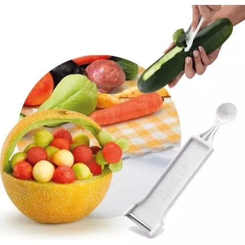 Miniatura: Descascador Ralador Boleador De Frutas Legumes 3 Em 1 Unilar