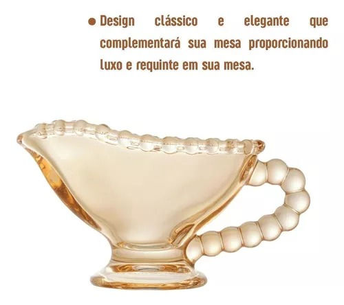 Miniatura: Molheira de Cristal Pearl Âmbar 9x5x6cm 40ml Wolff