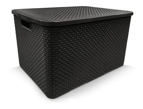 Miniatura: Caixa Organizadora 40 Litros Empilhável Rattan