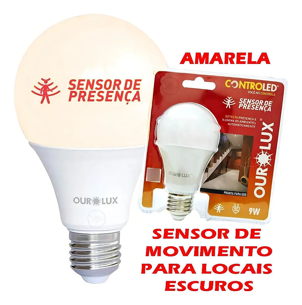 Miniatura: Lâmpada de LED Sensor de Presença  9W 740lm Luz Branca Bivolt Ourolux