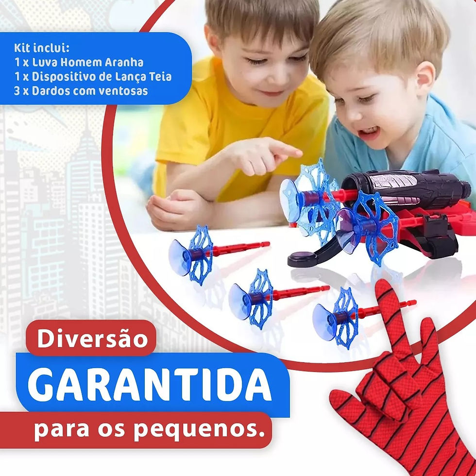 Miniatura: Luva Lança Teia Homem Aranha Brinquedo De Criança