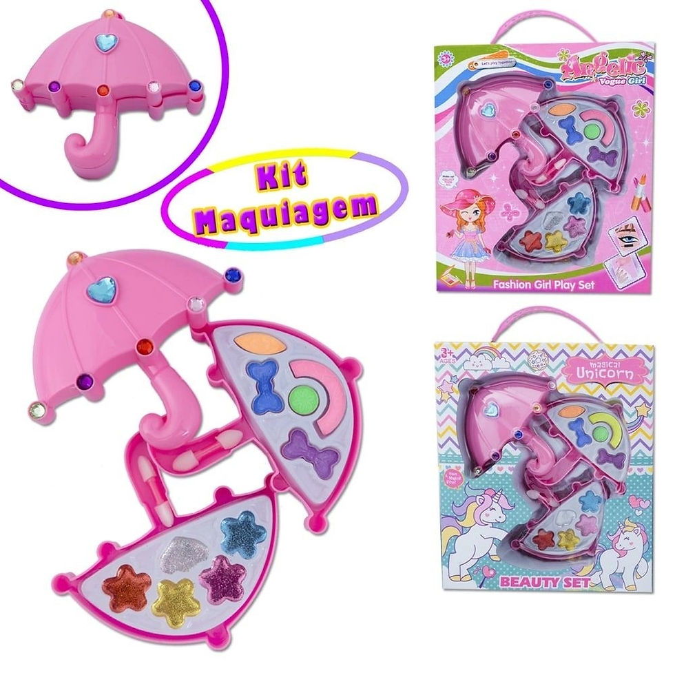 Miniatura: Maquiagem Infantil Unicórnio Guarda Chuva