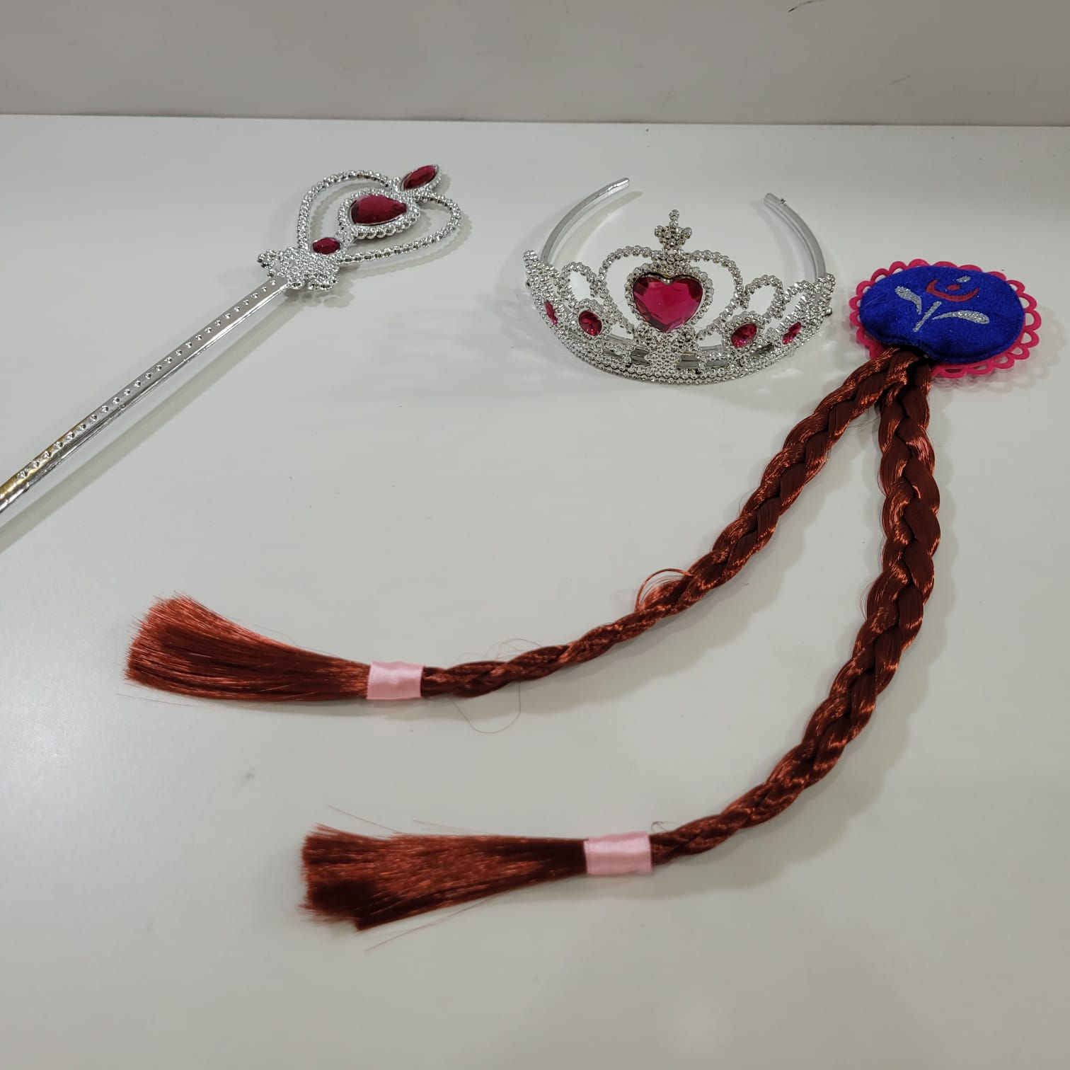 Kit Frozen com Tiara, Trança e Varinha